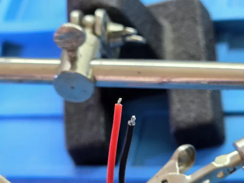 Tinning wires before soldering to the Arduino